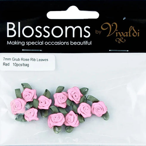Grub Rose with Leaves (available in 6 colours)